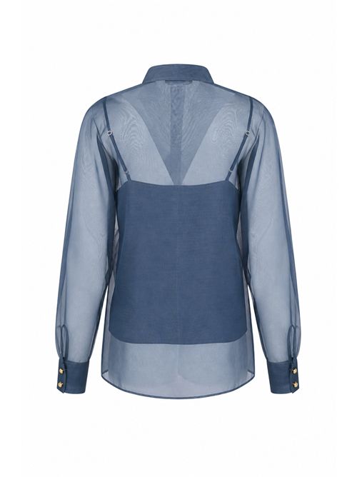 Camicia MSELIBBRA in organza di seta con ricamo Avio MAX MARA STUDIO | 2616261014600066